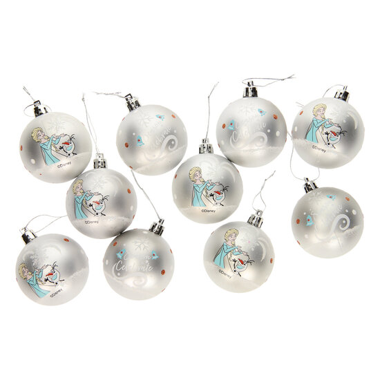 Kinder Kerstballen Frozen II Zilver, 10x6cm