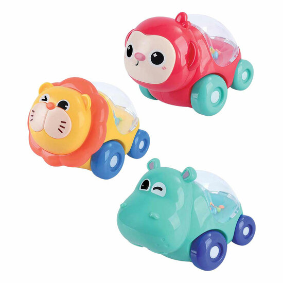 Playgo Zoom &amp; Bounce Dierenauto's - 3st.