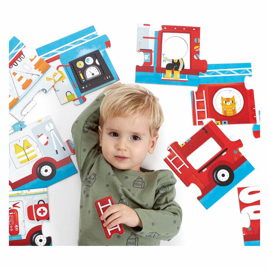 Banana Panda - Maak de Puzzel Passend Brandweerwagen - 23st. - Foto 5