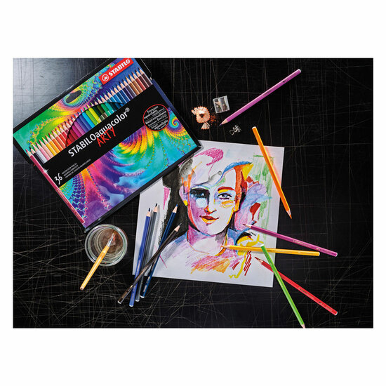 STABILO Aquacolor - Aquarel Kleurpotlood - Metalen Set 24 St. - Foto 5