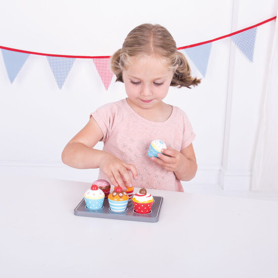 Bigjigs Houten Muffinset - Foto 5
