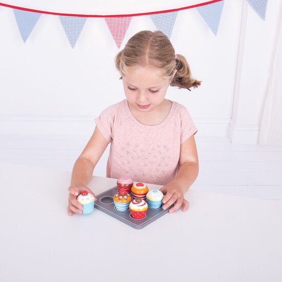 Bigjigs Houten Muffinset - Foto 6