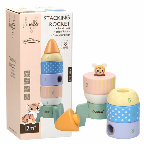 Joueco Houten Stapel Raket - Foto 6