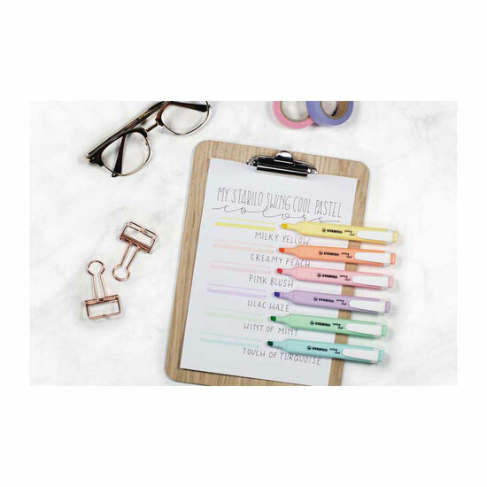 STABILO swing cool - Markeerstift - 18 Stuks Deskset - Foto 7