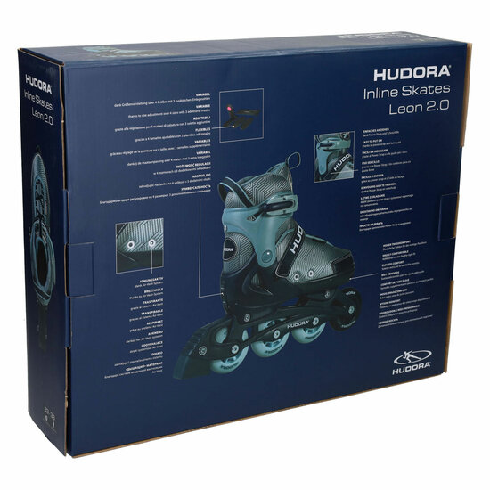 HUDORA Skeelers Leon 2.0 Ocean Blauw, Maat 33-36 - Foto 9