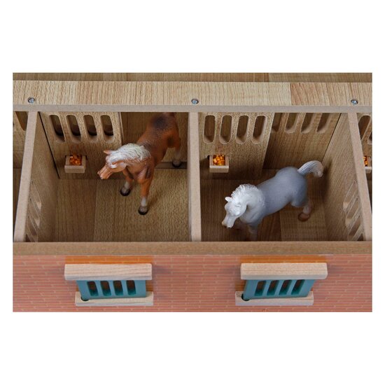 Kids Globe Paardenstal Hout Met 9 Paardenboxen 1:32 - Foto 8