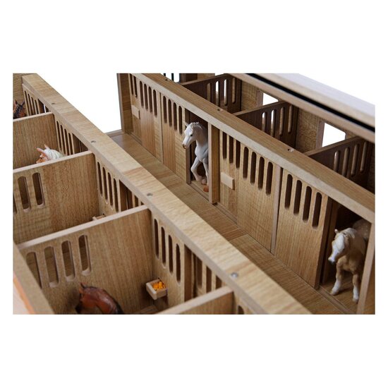 Kids Globe Paardenstal Hout Met 9 Paardenboxen 1:32 - Foto 12