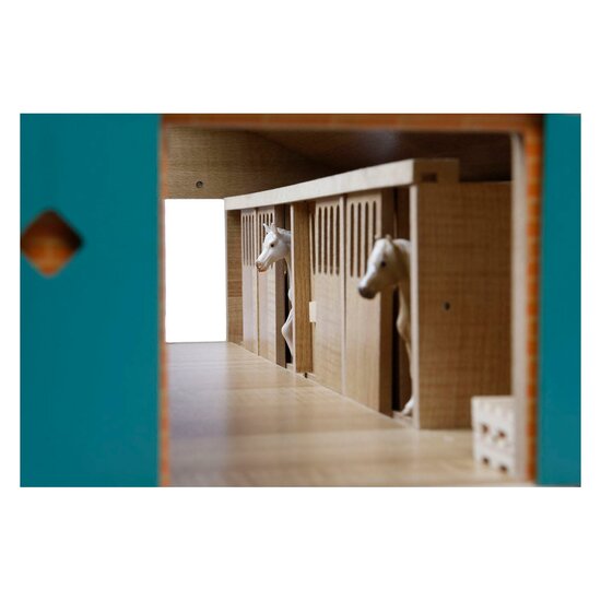 Kids Globe Paardenstal Hout Met 9 Paardenboxen 1:32 - Foto 13