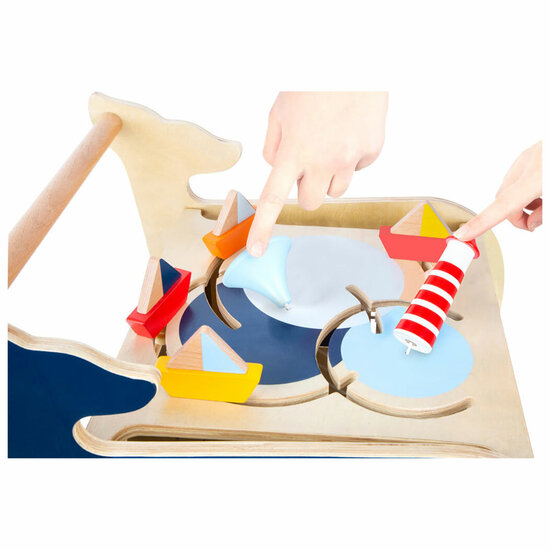 Small Foot  -  Houten Activiteiten Loopwagen Walvis - Foto 6