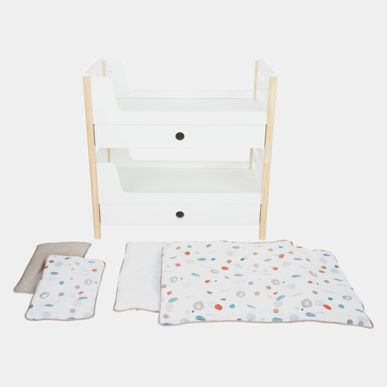 Small Foot - Houten Poppenhoogslaper Little Button met Beddengoed, 6dlg. - Foto 7