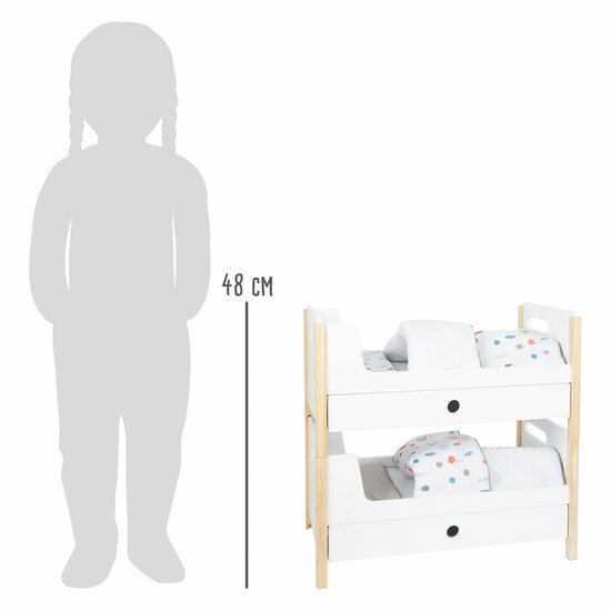 Small Foot - Houten Poppenhoogslaper Little Button met Beddengoed, 6dlg. - Foto 10