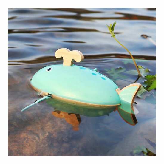 Small Foot - Badspeelgoed Houten Walvis Opwindbaar - Foto 7