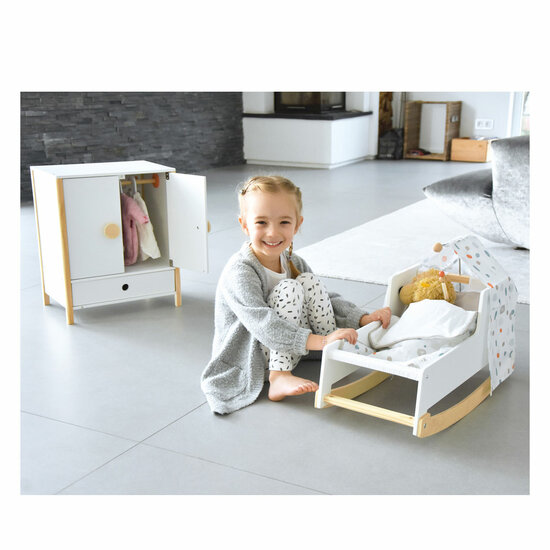 Small Foot - Houten Schommel Poppenbed Little Button - Foto 8