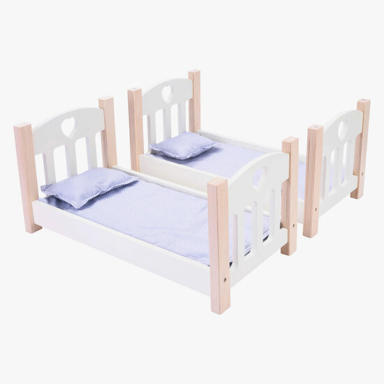 Poppen Stapelbed Grijs/Wit - Foto 5