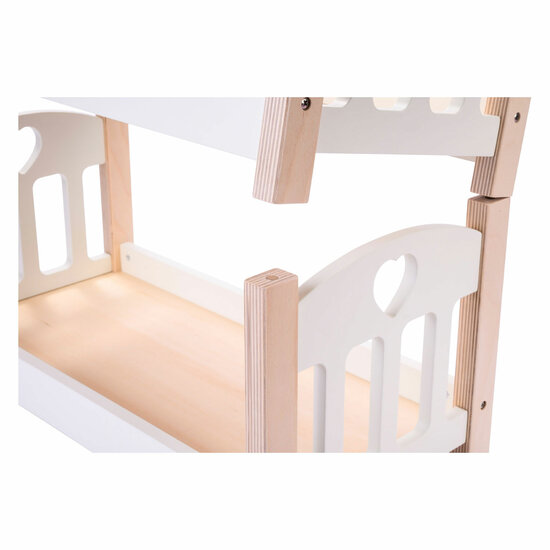 Poppen Stapelbed Grijs/Wit - Foto 7