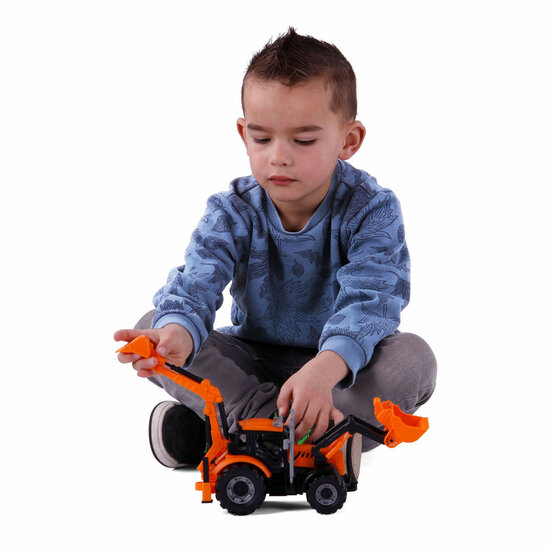 Cavallino Tractor met Lader en Graafmachine Geel, Schaal 1:32 - Foto 5