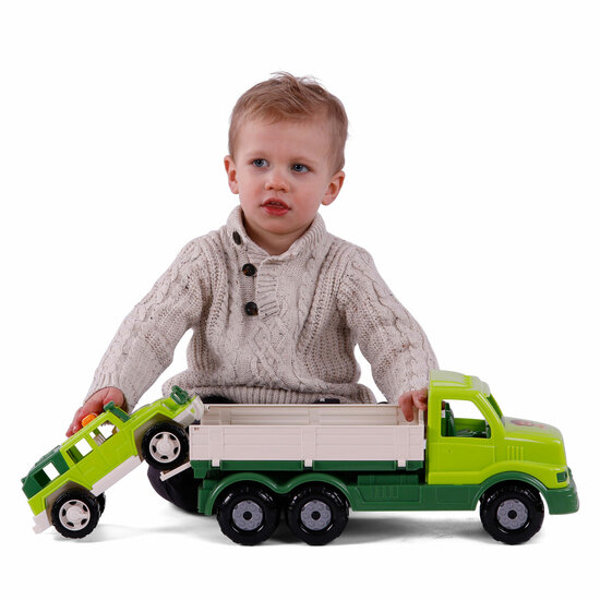 Cavallino XL Torpedo Vrachtwagen met Survival Jeep Groen, 44,5cm - Foto 6