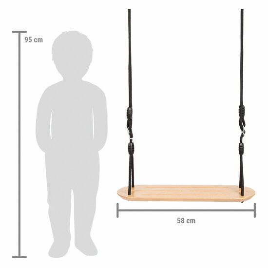 Small Foot - Houten XL Bordschommel Black Line - Foto 8