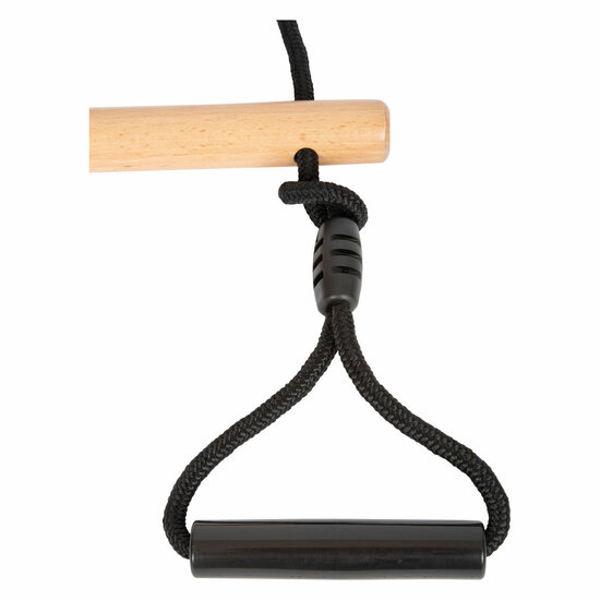 Small Foot - Houten Trapezeschommel met Gymnastiekringen Black Line - Foto 5
