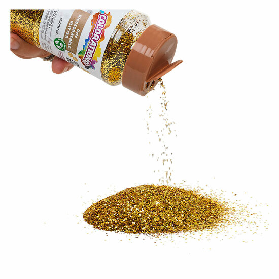 Colorations - Biologische Afbreekbare Glitter - Goud, 113 gram - Foto 8