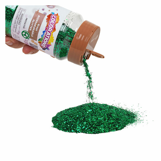 Colorations - Biologische Afbreekbare Glitter - Groen, 113 gram - Foto 8