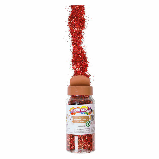 Colorations - Biologische Afbreekbare Glitter - Rood, 113 gram - Foto 5