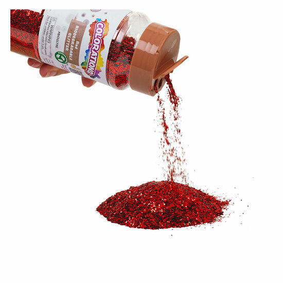 Colorations - Biologische Afbreekbare Glitter - Rood, 113 gram - Foto 8
