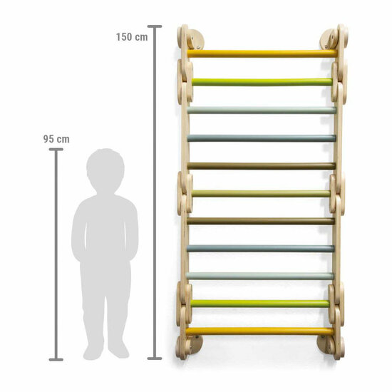 Small Foot - Houten Klimrek 2in1 Driehoek en Wandrek Adventure - Foto 5