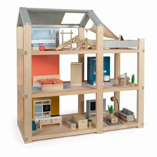 Small Foot - Houten Poppenhuis met Meubels - Foto 8