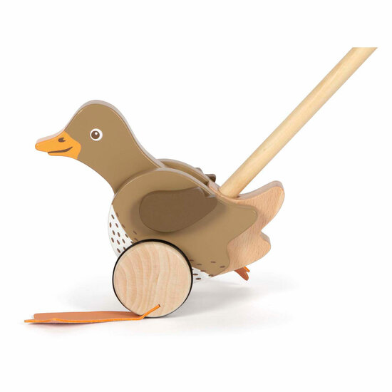 Small Foot - Houten Duwfiguur Eend met Bewegende Kop - Foto 6