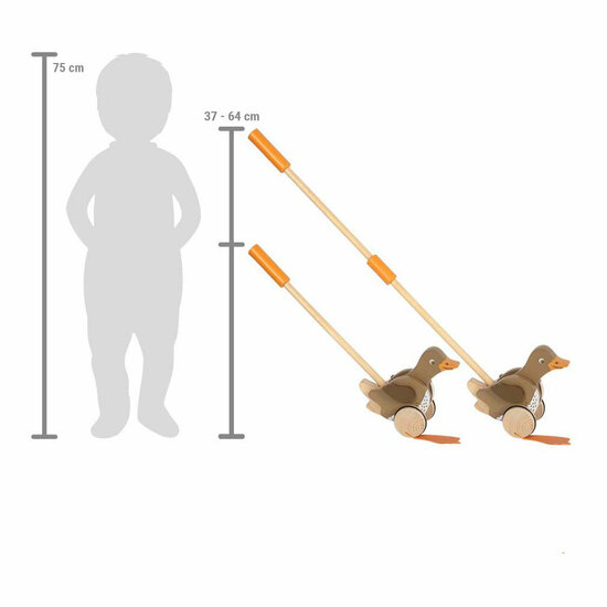 Small Foot - Houten Duwfiguur Eend met Bewegende Kop - Foto 8