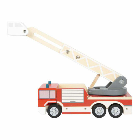 Small Foot - Houten Brandweerwagen met Roterende Ladder - Foto 6