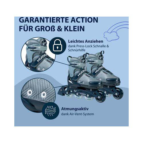 HUDORA Inline Skeelers Leon 2.0 Ocean, Maat 37-41 - Foto 5