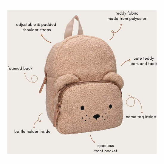 Kidzroom Rugzak Pisa Comfort Friends Teddybeer - Foto 5