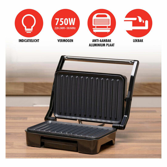 Tosti Apparaat Grill 750W - Foto 6