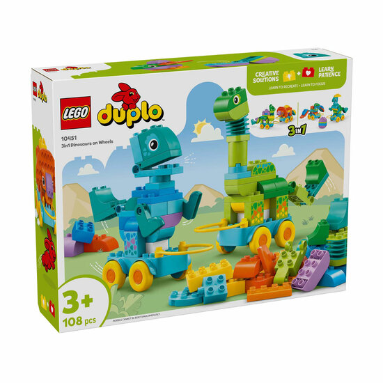 LEGO DUPLO 10451 3-in-1 Dinosaurussen op Wielen - Foto 7