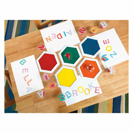 Colorations - Easy Grip Hoofdletters Stempels, 26st. - Foto 5