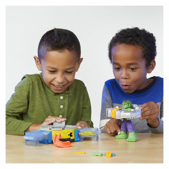 Play-Doh Marvel Hulk Smash &amp; Squish Speelset - 4 Kleipotjes - Foto 6