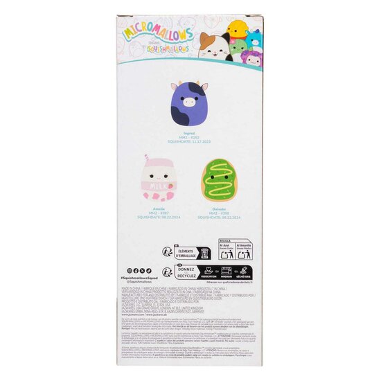 Squishmallows Knuffel Pluche - Micromallows Ingred, Amelie, Daisuke - 3dlg. - Foto 6