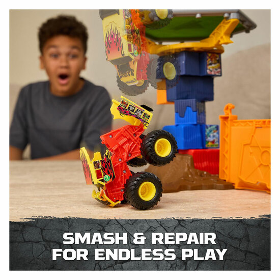 Monster Jam Smash &amp; Bash Crash Course Speelset met Auto - 1:64 - Foto 5