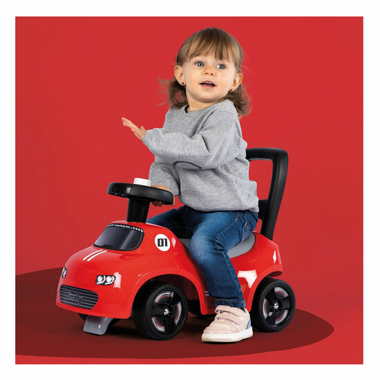 Smoby 2-in-1 Loopauto Ride On - Rood - Foto 5