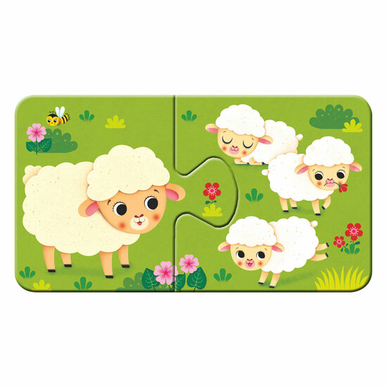Ravensburger Dieren en hun Kleintjes Puzzel, 9x2st. - Foto 10