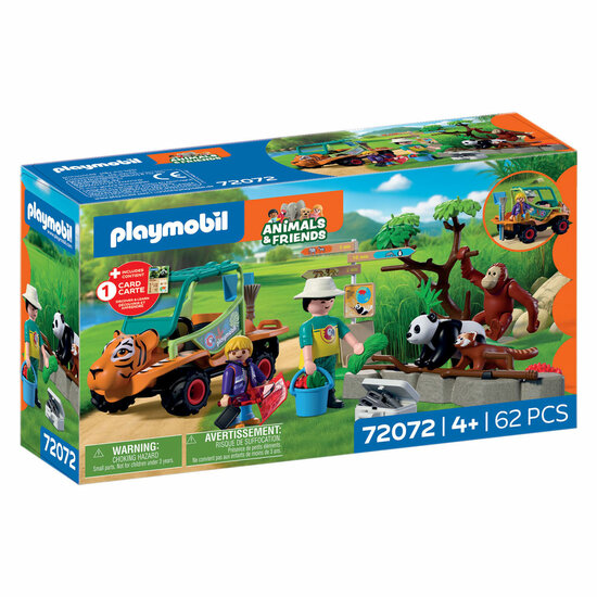 Playmobil Animals &amp; Friends Dierentuin Dierenverzorger met Voertuig - 72072