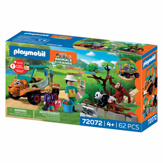 Playmobil Animals &amp; Friends Dierentuin Dierenverzorger met Voertuig - 72072