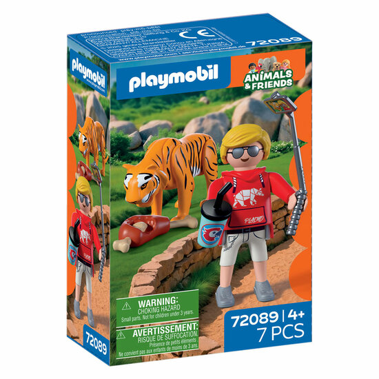 Playmobil Animals &amp; Friends Dierentuin Tijger en Bezoeker -72089