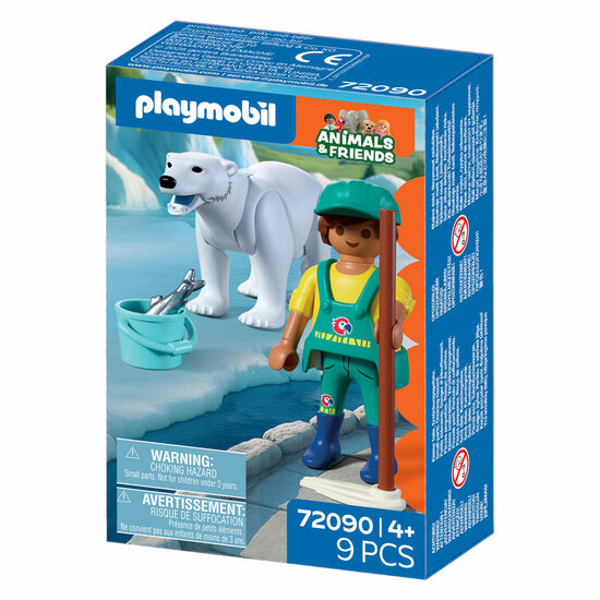 Playmobil Animals &amp; Friends Dierentuin Ijsbeer en Dierenverzorger - 72090