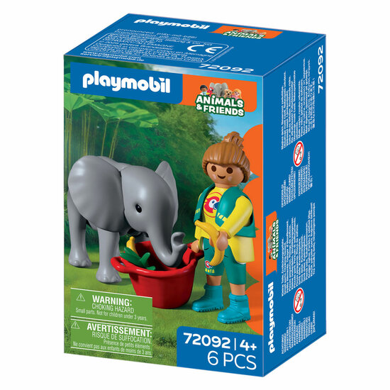 Playmobil Animals &amp; Friends Dierentuin Babyolifant en Dierenverzorger - 72092