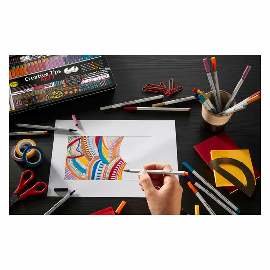 STABILO Creative Tips ARTY Pennen in Metalen Etui - 50dlg. - Foto 5