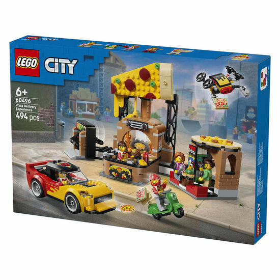 LEGO City 60496 Pizzacentrale met Voertuigen - Foto 9