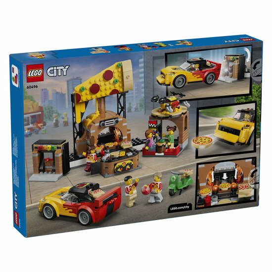 LEGO City 60496 Pizzacentrale met Voertuigen - Foto 10